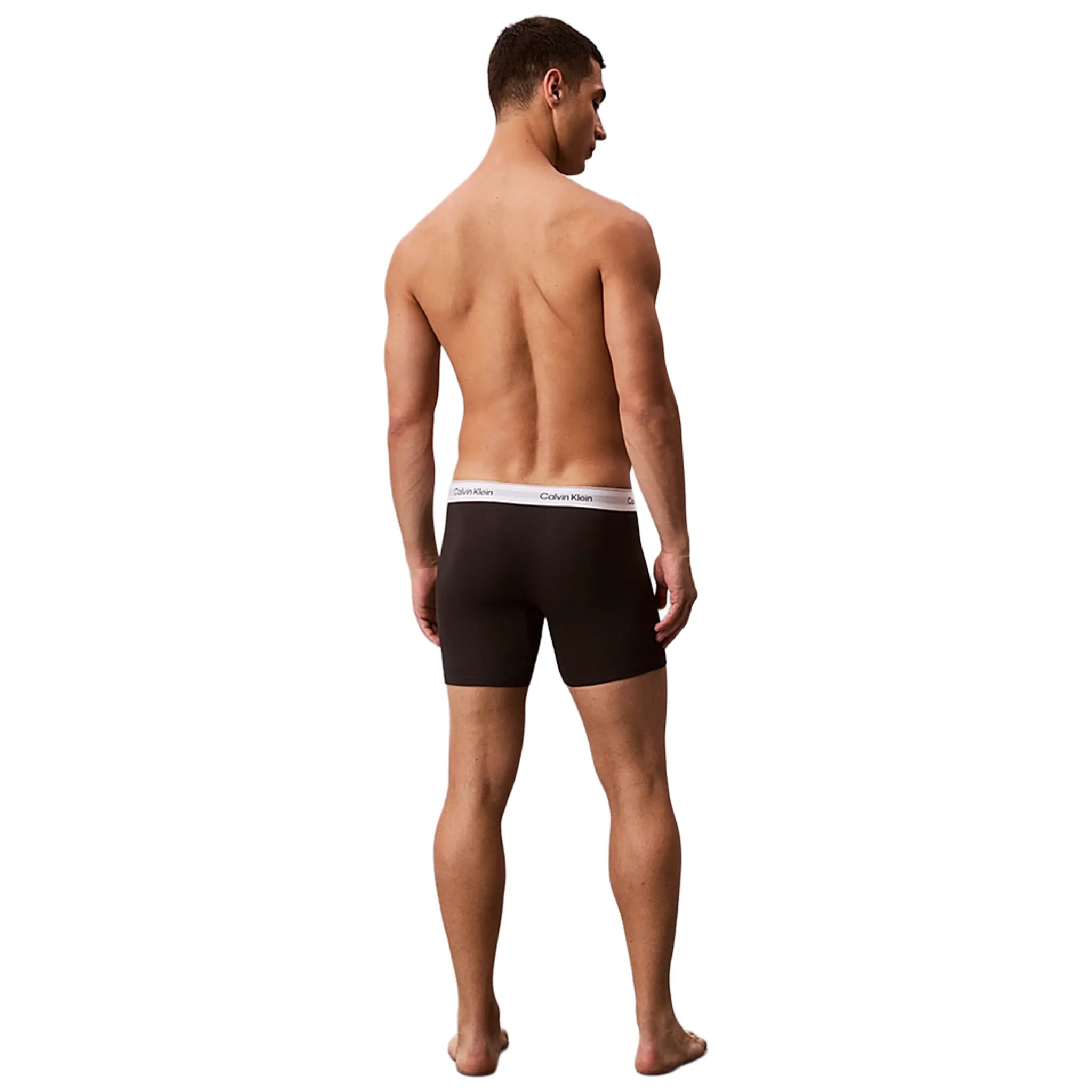 Back View of Calvin Klein Black Boxer Briefs Three Pack